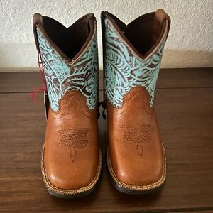 Ariat Kids' Brown and Turquoise Boots